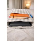 Moonaja Cepli Kitap Kılıfı / Tablet Kılıfı Organizer Kitapsever Hediyesi -Duck Sağlam Kalın Kumaş - Bej