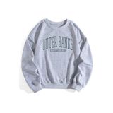MOONBULL Erkek Gri Outer Banks Oversize Sweatshirt