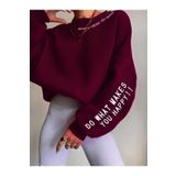 MOONBULL Kadın Boyun-Kol Baskı Detaylı Oversize Sweatshirt