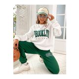 MOONBULL Kadın Brooklyn Baskılı Eşofman Takımı Sweatshirt
