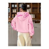 MOONBULL Kadın Martini Girl Nakış İşlemeli Oversize Kapüşonlu Kanguru Cepli Sweatshirt