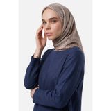 Mooncorn Chain Desen Ayrobin Jakar Eşarp Bej