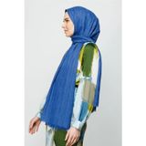 Mooncorn Indigo Piliseli Bambu Şal