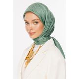 Mooncorn Küf Yeşili Nova Desen Luxury Jakar Eşarp