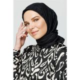 Mooncorn Siyah Piliseli Bambu Eşarp