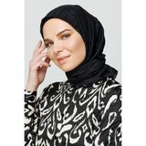 Mooncorn Siyah Piliseli Bambu Eşarp