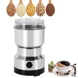 Moongiantgo Mini Baharat Kahve Öğütücü Elektrikli 10s Hızlı Öğütücü Çok İşlevli Parçalama Makinesi Kuru Tahıl Değirmeni Baharat Tohumları Pirinç Çekirdeği Çeşniler için (Gümüş, 110V)