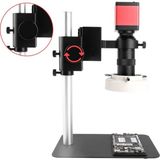 Moonix Endüstriyel Mikroskop Kamera 130XC Montaj Lensi 56 LED Halka Işık 13MP Hd 60F/S - Siyah - Beyaz