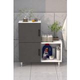 Moonlife 2 Kapaklı L Çok Amaçlı Banyo Dolabı Antrasit