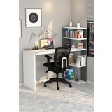 Moonlife Antrasit Çınar Kitaplıklı Çalışma Masası