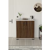 Moonlife Athena Çok Amaçlı 2 Kapaklı ,Kahve Köşesi,Mutfak,Banyo, Kiler Dolabı Ceviz