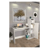 Moonlife Diamond Dolaplı Beyaz Çalışma Masası