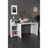 Moonlife Mobilya Ahsen Kitaplıklı Çalışma Masası Beyaz