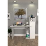 Moonlife Mobilya Diamond Dolaplı Çalışma Masası Beyaz