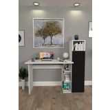 Moonlife Mobilya Diamond Dolaplı Çalışma Masası Siyah