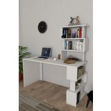 Moonlife Mobilya Liman Kitaplıklı Çalışma Masası Beyaz