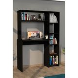 Moonlife Moonlife Duru Kitaplıklı Çalışma Masası Siyah
