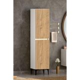 Moonlife Polen 2 Kapaklı Çok Amaçlı Boy Banyo,Mutfak,Kiler Dolabı Beyaz Çam