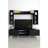 Moonlife Siyah İstanbul Dolaplı Tv Ünitesi