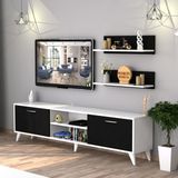 Moonlife Zümrüt Tv Sehpası Beyaz Siyah