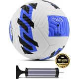 Moonlight Outdoor Orijinal Futbol Topu Pompa Hediyeli Sert Zemin Halı Saha Futbol Topu Dikişli Hibrit Mavi No:5