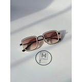 Moonmee Parison Güneş Gözlüğü - Unisex Güneş Gözlüğü Beyaz / Kahve UV400 Korumalı - Renkli