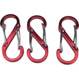 Moonparacord S Model Kanca 5 Adet Metal Karabina Kırmızı Hafif ve Dayanıklı Tasarım