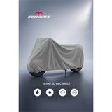 MOONRIDER Gri Su Geçirmez Premium Kalite Motosiklet Branda 400CC Altı Motorsikletler Için Alttan Lastikli Taşıma Çantalı Topcase Uyumlu Motor Çadırı Branda