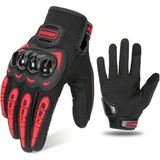 MOONRIDER Moonrıder Motosiklet Eldiveni Üstün Koruma Dokunmatik Özelliği Motorcu Eldiveni NX-2 - Siyah - Kırmızı