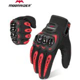 MOONRIDER Moonrıder Motosiklet Eldiveni Üstün Korumalı Dokunmatik Özellikli Motorcu Eldiveni Nx-2 - 2XL - Siyah - Kırmızı