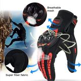 MOONRIDER Motosiklet Eldiveni Üstün Korumalı Dokunmatik Özellikli Motorcu Eldiveni XL Beden KRMZ - Siyah - Kırmızı