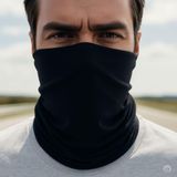 Moonrider Termal Boyunluk, Premium Dikişsiz Motosiklet Bandana, Turuncu (Siyah)