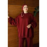 MOONSC Kadın Oversize 2 İplik Tesettür Takım