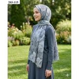 Moonscarf Bambu Kraş Pamuk Şal (Mavi) 203-115