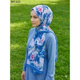 Moonscarf Bambu Kraş Pamuk Şal (Mavi) 207-123