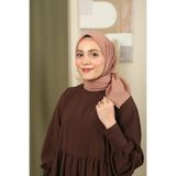 MOONSCARF Mio caz sütlü kahve rengi eşarp 100*100cm