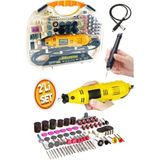 Moonshop 1100 W Çelik Şanzıman Çok Amaçlı Hobi Gravür Seti 211 Parça El Motoru
