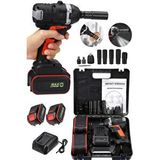 Moonshop 124 V 5 Ah Akülü Somun Bijon Sökme Takma Sikma Matkap Kömürsüz Akülü Vidalama Madren Dahil Set..