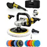 Moonshop 2000 Watt Bakır Sargı Devir Ayarlı Polisaj Makinesi 180 mm 12 Parça Set