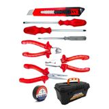 Moonshop 3 Lü Pense Set 3 Lü Tornavida Takımı Elektrik Bandı Falçata Takım Çanta Set