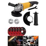 MOONSHOP Alman Teknoloji Bakır Sargılı 5000 W 115 Mm Devir Ayarlı Spiral Avuç Içi Kesme Ve Taşlama Makinası