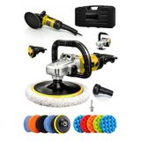MOONSHOP Bakır Sargı Devir Ayarlı Polisaj Makinesi 2000 Watt 180mm 12 Parça Set Hediyeli