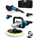 Moonshop Bakır Sargı Yüksek Motor Gücü Devir Ayarlı Polisaj Zımpara Cila Pasta Cila Makinesi 180mm Çantalı