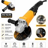 Moonshop Bakır Sargılı 4500 W 115 mm Devir Ayarlı Spiral Taşlama Makinası Ergonomik Tasarım