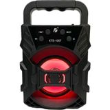 MOONSHOP Bluetooth Hoparlör Taşınabilir Ses Bombası Led Işıklı Extra Bass Ses Radyolu Speaker Sd Kart-usb