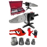 Moonshop Çift Residanslı Isı Ayarlı Pprc Plastik Boru Kaynak Makinesi Çantalı Eldiven Makaslı Set