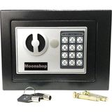 Moonshop Elektronik Şifreli Para Kasası 3 mm Çelik Duvara Monte Edilebilir Paslanmaz Güvenlik