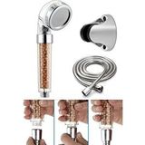 Moonshop Filtreli Ve Su Tasarruflu Arıtmalı Duş Başlığı Seti Boncuklu Başlık Hortum Ve Mafsal Set