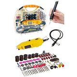 Moonshop Ibeltech Emsa Gravür Oyma Makinesi Dremel Taşlama Zımpara Kesme Seti 211 Parça+hortumlu