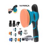 MOONSHOP Japan 58V 10Ah Çift Akülü 8 Kademe Devir Ayarlı 16 Parça Pasta Cila Polisaj Ve Zımpara Makinesi